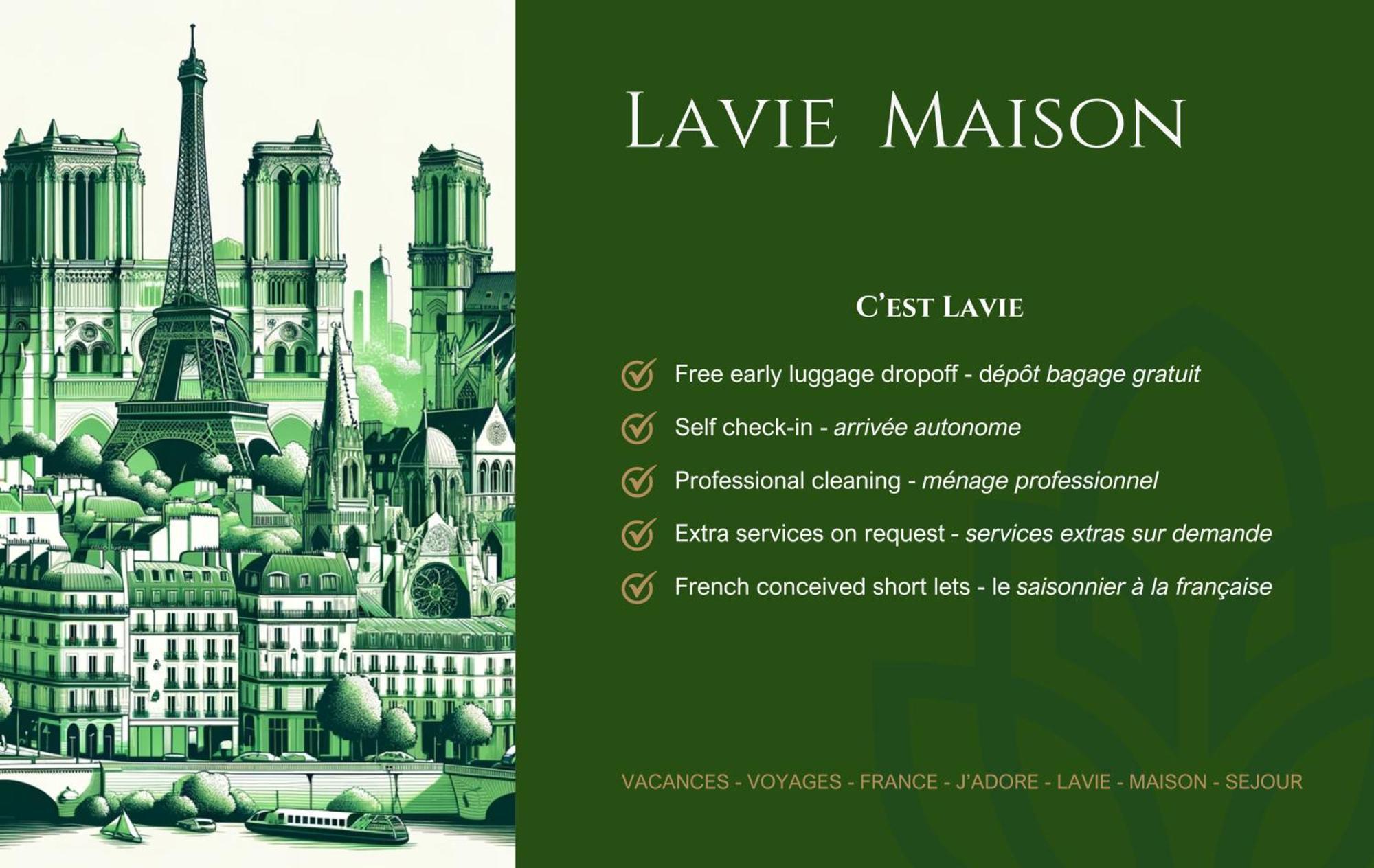 Lavie Maison Hot Tub And Ac Near Arc De Triomphe Appartamento