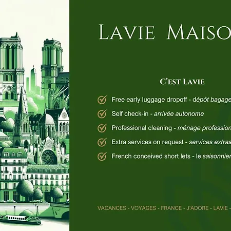 Lavie Maison Hot Tub And Ac Near Arc De Triomphe Appartamento